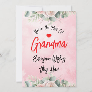 Söt mamma mors dag för älsklig mormor anpassad julkort