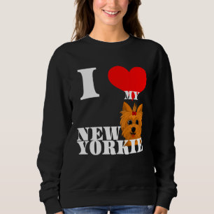 Söt mamma yorkie jag älskar nya valpen Yorkshire T Shirt