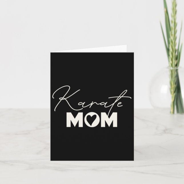 Söt mammas dag för kampsport karate-mamma  kort (Framsida)