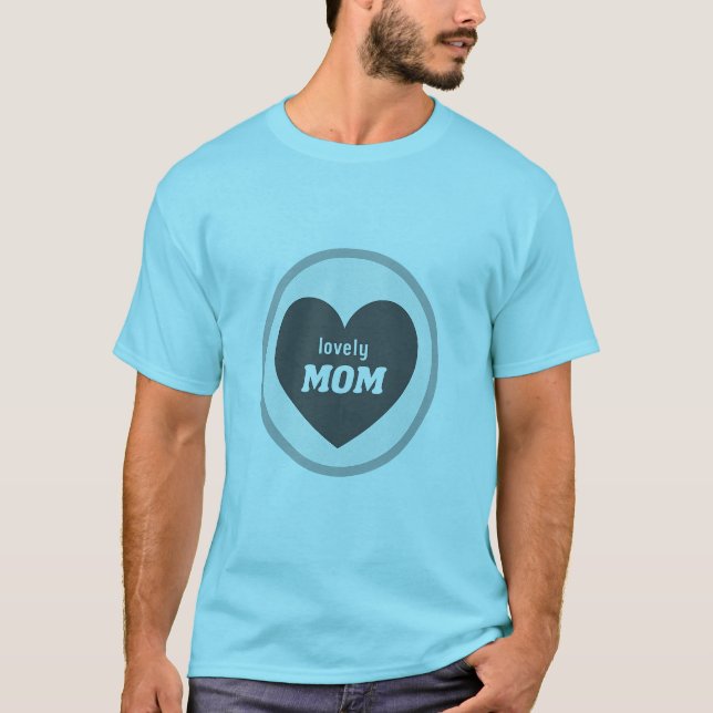 Söt Mammas Hjärtmärke T-shirt Design. (Framsida)