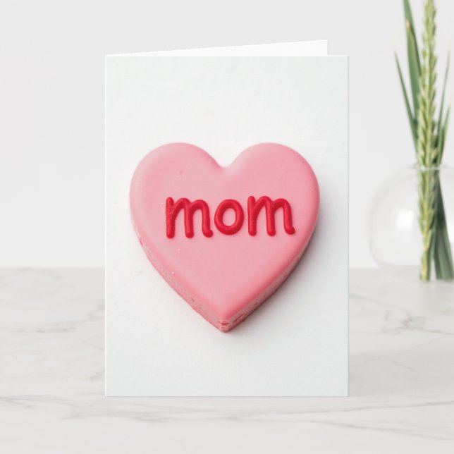 Söt Mammas Hjärtpresentkort Kort (Framsida)