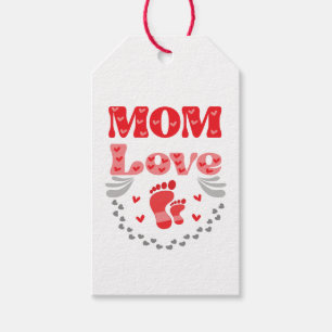 Söt mammas kärlek presentetikett