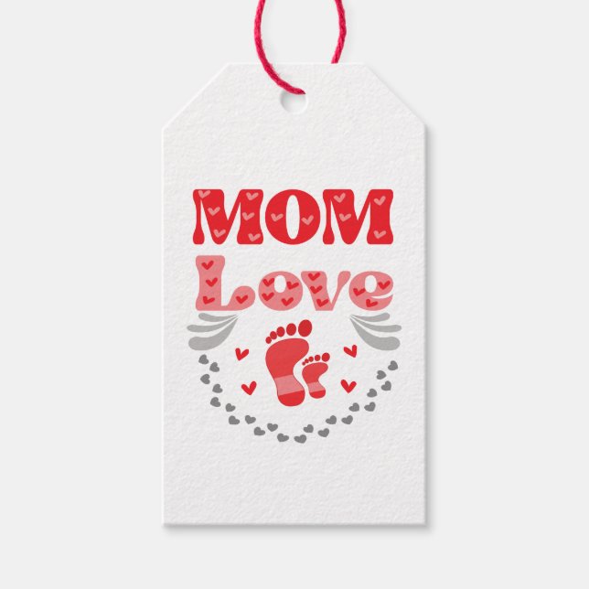 Söt mammas kärlek presentetikett (Framsidan)