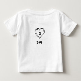 Söt Mammas & Pappas Hjärtan – Anpassad Namn Bebis T Shirt