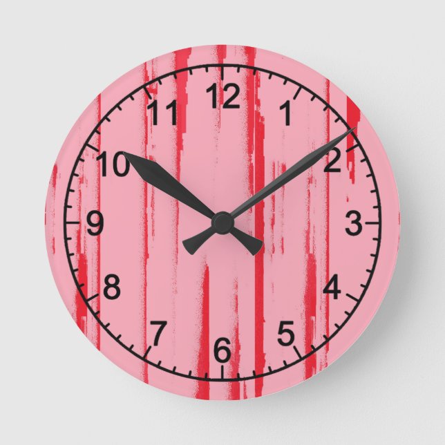 Söt Måne Candy Wall Clock Rund Klocka (Framsida)