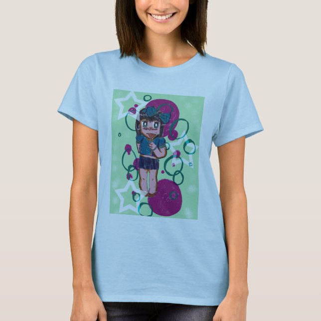 söt manga tee shirt (Framsida)