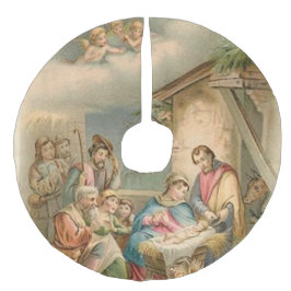 "Söt Manger Scene" Julgransmatta Fusklinne