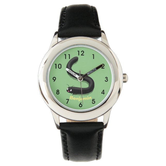 Söt mångfoting tecknad illustration armbandsur (Framsida)