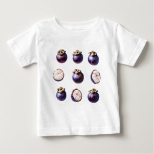 Söt Mangostan Tropisk Frukt T Shirt
