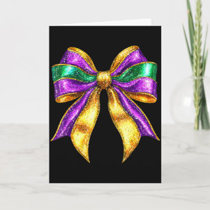 Söt Mardi Gras Tjock Coquette Pilbows Tisdag Barn Kort