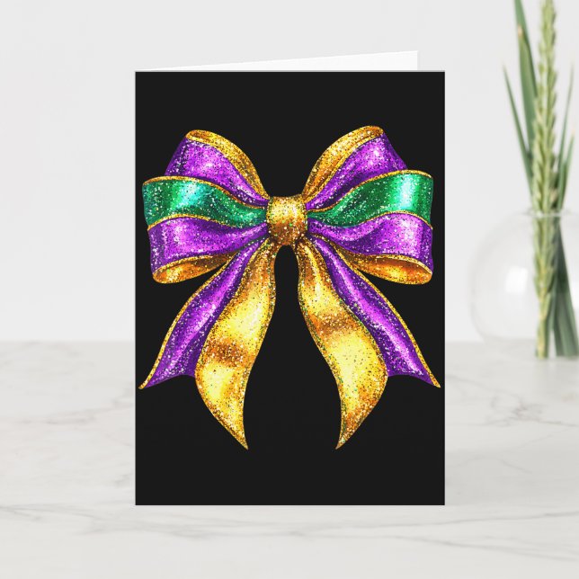 Söt Mardi Gras Tjock Coquette Pilbows Tisdag Barn  Kort (Framsida)