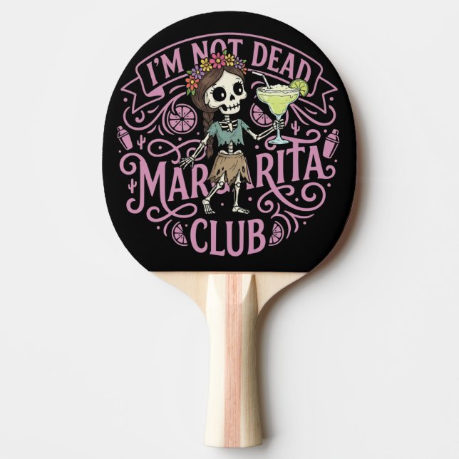 Söt Margarita Skelett Pingisracket (Framsidan)