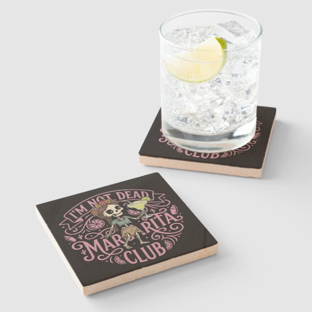 Söt Margarita  Skelett Stenunderlägg (Sidan)