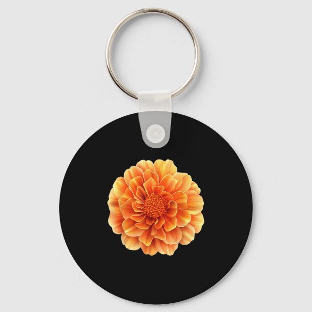 Söt Marigold Flower Season Nyckelring (Framsida)