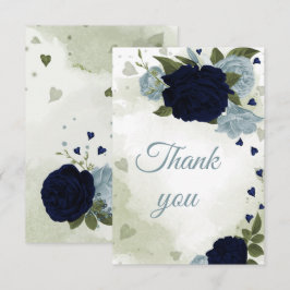 söt marinblått och dammigt blåa blommor tack kort