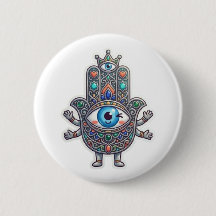 Söt marockansk Amazigh Hamsa Ond Ögon Kawaii-dekal