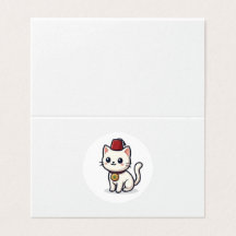 Söt marockansk Kawaii-katt med Fez-dekal