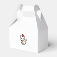 Söt marockansk Kawaii-katt med Fez-dekal