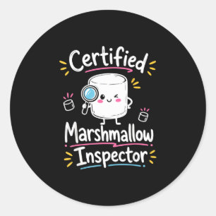 Söt marshmallow-älskare runt klistermärke