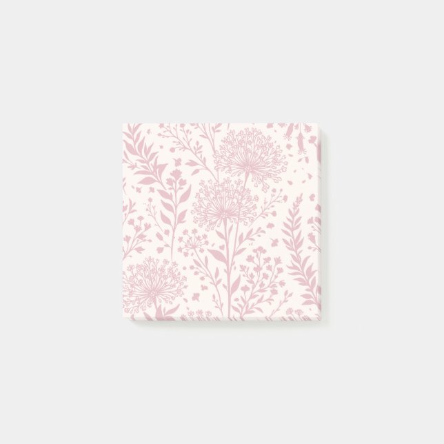 Söt Maskros Matt Ros - Neutral Post-it Block (Framsida)