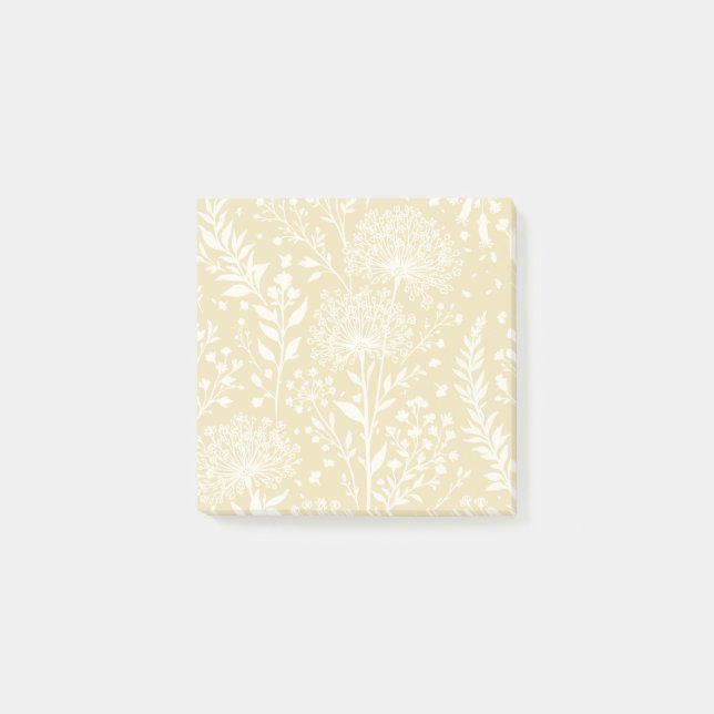 Söt Maskros Neutral - Guld Vete Post-it Block (Framsida)