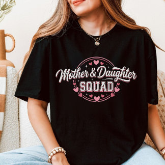 Söt matchande familjedesign för mamma och dotter t shirt