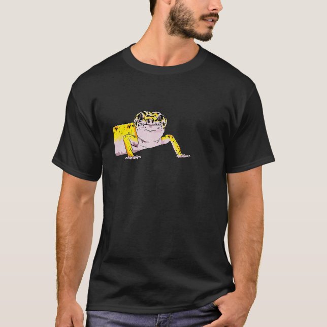 Söt matchande leopardgecko-design för geckobeundra t shirt (Framsida)