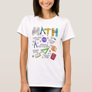 Söt matte lärare elev tillbaka till skolan matte ä t shirt