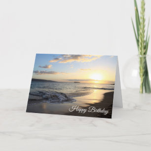 Söt Maui Beach Sunset Birthday Kort