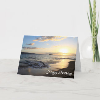 Söt Maui Beach Sunset Birthday Kort