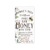 Söt Meadow Flowers & Bee honey with Comb Label