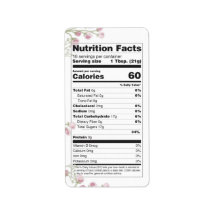 Söt Meadow Flowers Honung Nutrition Label
