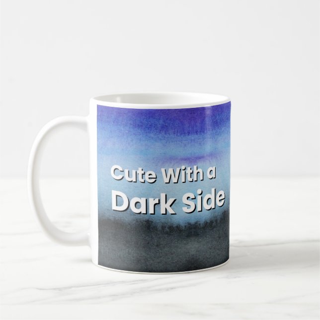 Söt med en mörk sida-estetik kaffemugg (Vänster)
