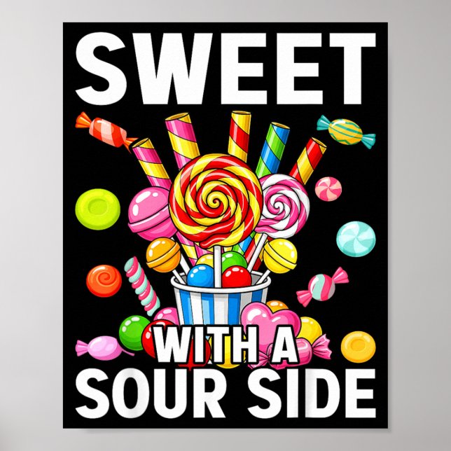 Söt med en sur sida Roligt godispatch Delicious Poster (Framsidan)