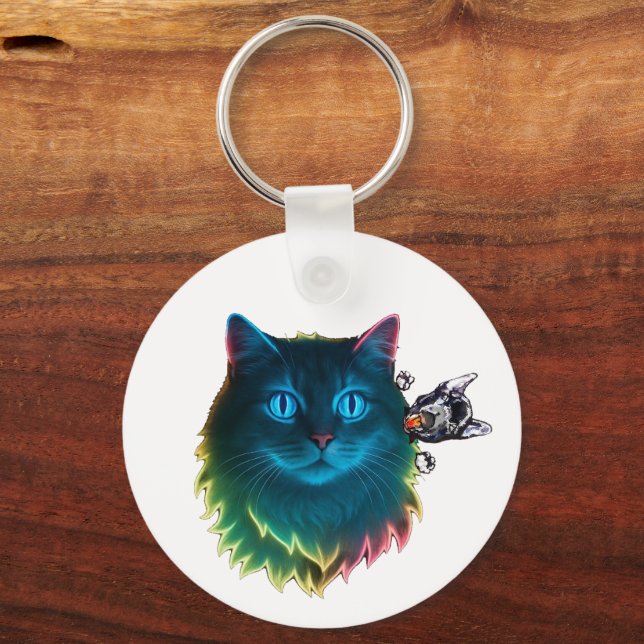 söt med katt nyckelring (Framsida)