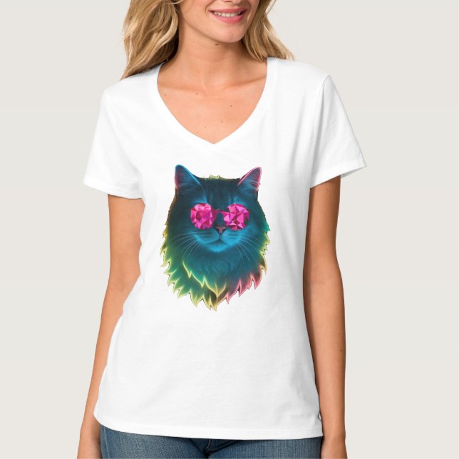 söt med katt t shirt (Framsida)