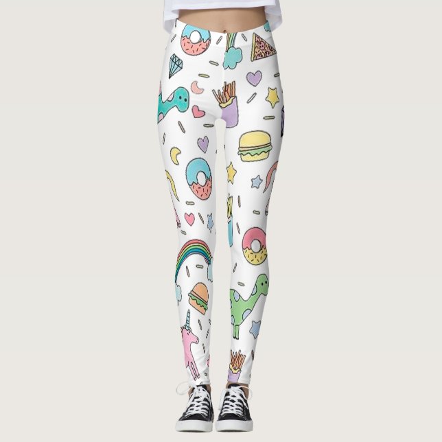 Söt med Sprinkler överst Leggings (Framsida)