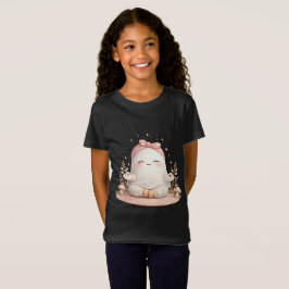 Söt meditationsflicka barn t-shirt – Bedårande yog