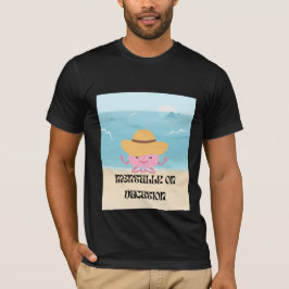 Söt Mediterande Hjärna Strand Illustration T Shirt