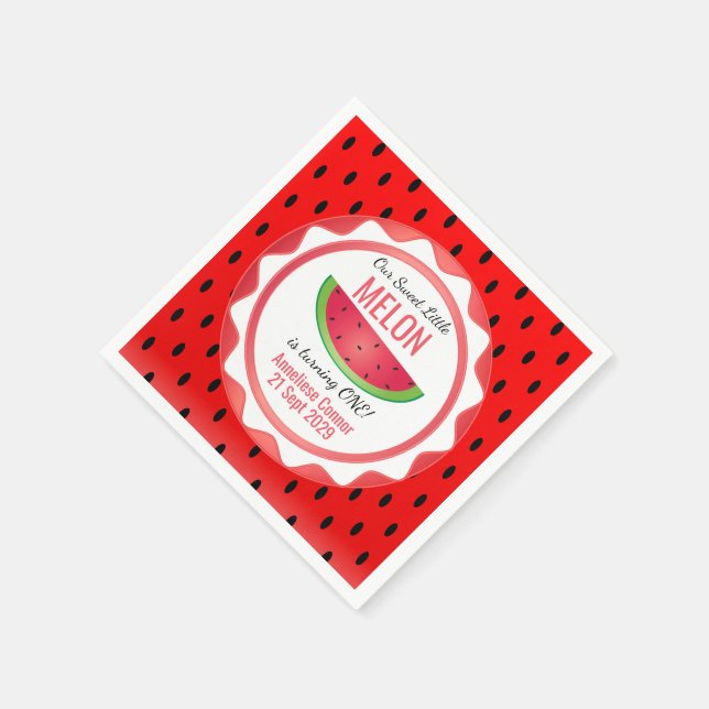 Söt Melon Födelsedag Pappersservett (Hörn)