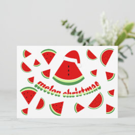 Söt melon God jul-illustration Julkort