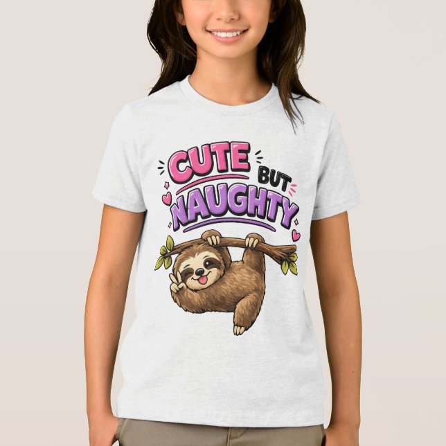 Söt men busig sengångare t shirt (Framsida)