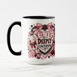 Söt men djupt oroande Coquette Goth 15oz Mugg