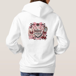 Söt men djupt oroande Coquette Goth-huvtröja T Shirt