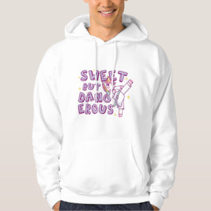 Söt men farlig karate enhörning hoodie