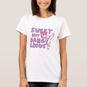 Söt men farlig Karate Unicorn T Shirt