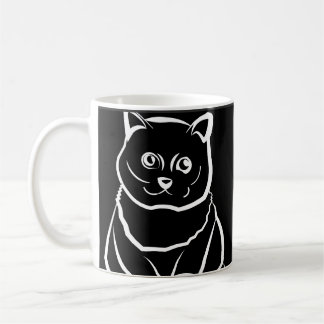 Söt men förbannad katt kaffemugg