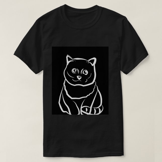 Söt men förbannad katt t shirt (Design framsida)