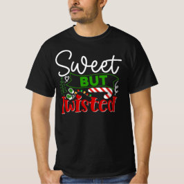 Söt Men Förvrängd Rolig Julgodis Pinne T Shirt