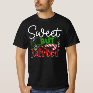 Söt Men Förvrängd Rolig Julgodis Pinne T Shirt